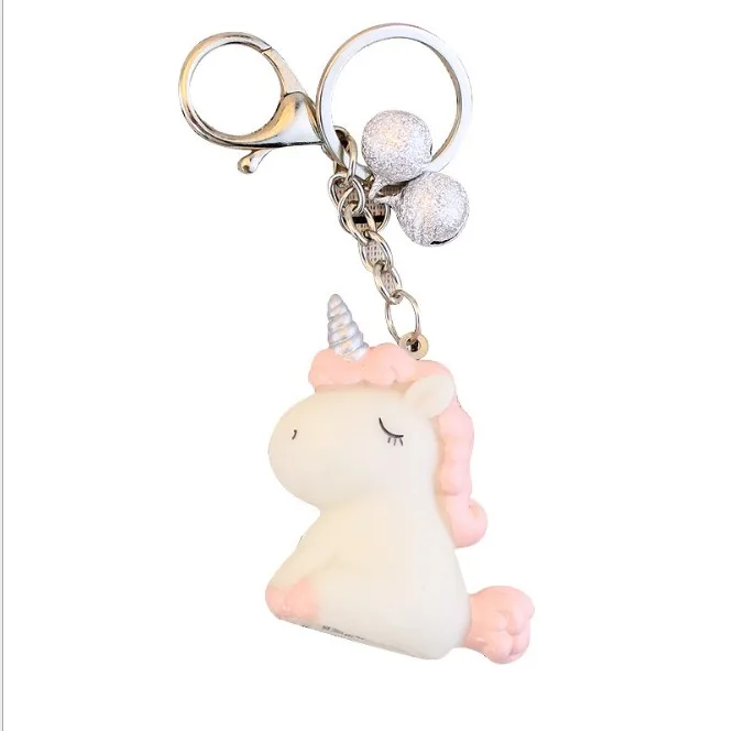 Creative Unicorn Keychain Couples Dolls Cute Girls Heart Pink Car Keychain Girls Bags Pendant