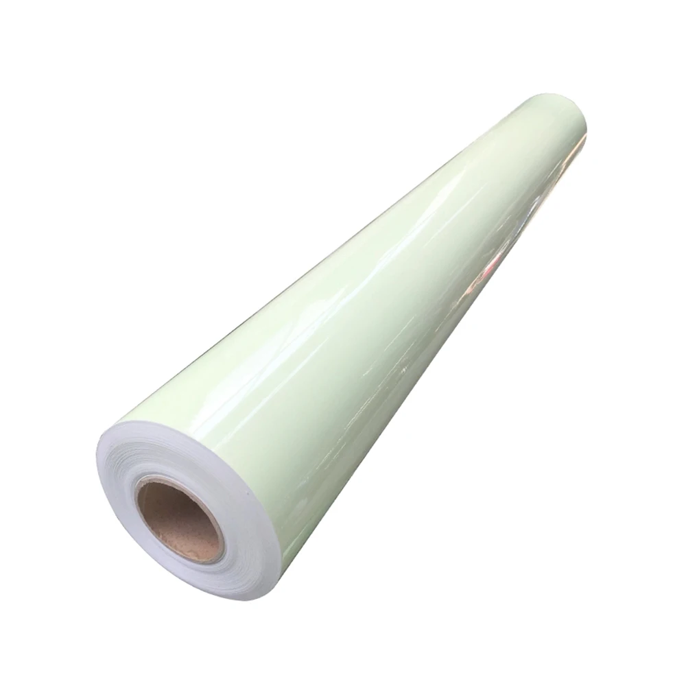 1.24m*45.7m PVC Printing Glow Dark Green Photoluminescent Film Self-Adhesive Vinyl Roll Reflective Material Safety