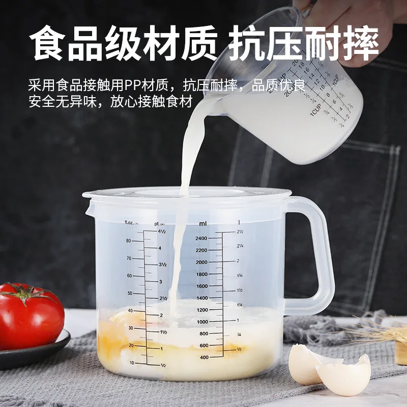 Brand new PP plastic measuring cup with precision scale 50ml 100ml 250ml 500ml 1000