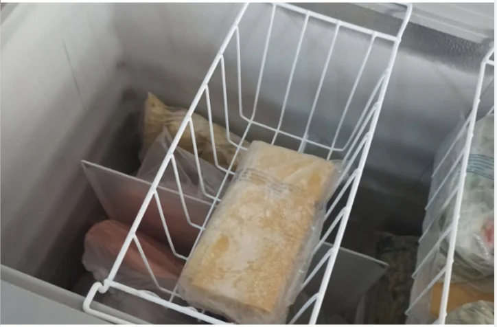 Refrigerator Spare Parts White Wire Mesh Freezer Basket