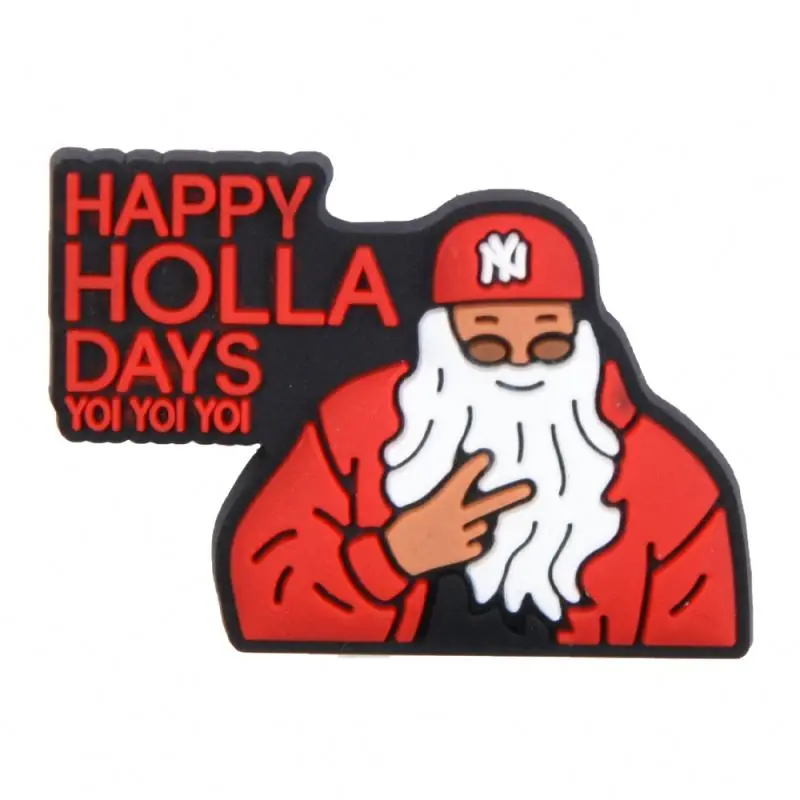 Wholesale Happy Winter Theme Snowflake Glove Snowman PVC Shoe Charms Sandals Wristband Decoration Charms for Christmas Gifts