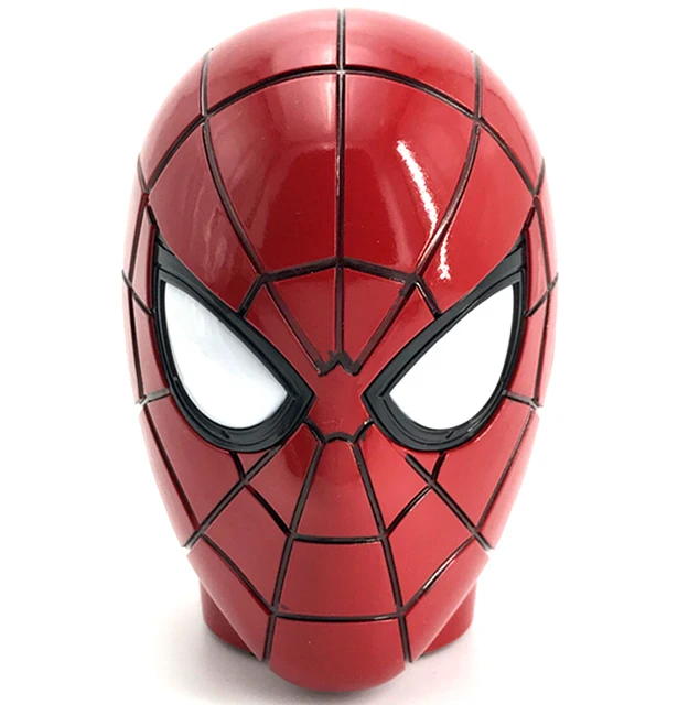 Cartoon Gift Toys Spiderman Helmet Soundbar Bass Loudspeaker Portable Mini BT Wireless Speaker With TF FM