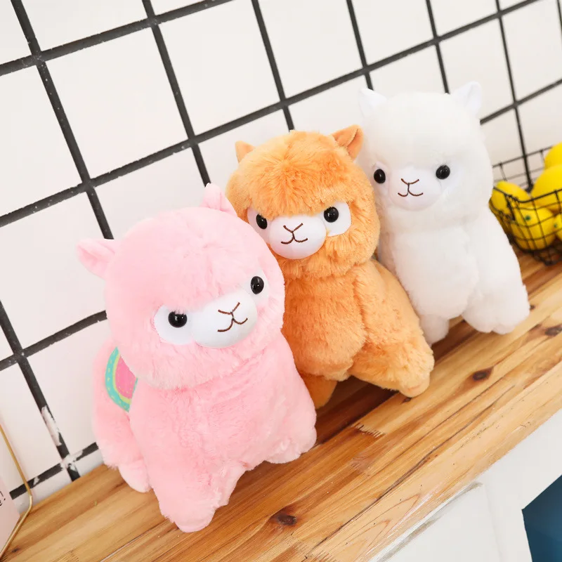 Hot sale a variety of colors 35cm camel stuffed animal alpaca decorated with fluffy wholesale alpaca pillows