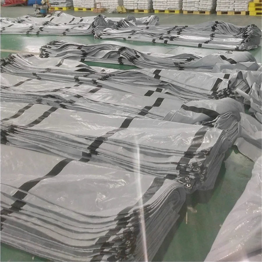 China Stock roof cover tarpaulin roll tarps reversible poly tarp Factory Price