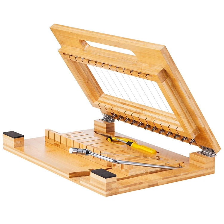 Soap Cutter Multi Handmade Soap Wire Cutter Bamboo Soap Slicer with Steel Wire