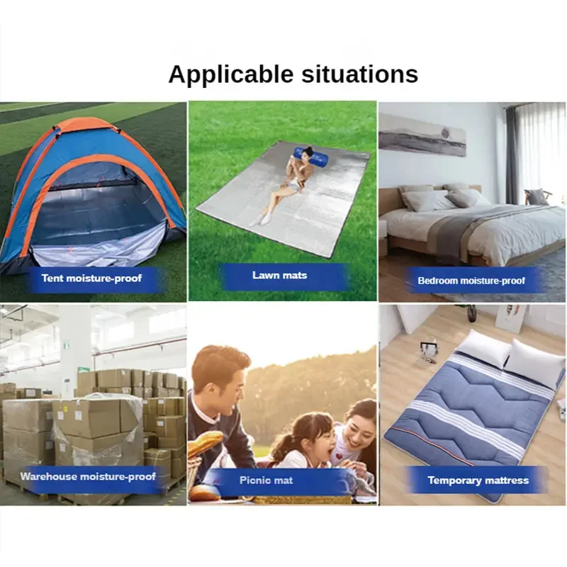 Outdoor camping picnic mat Waterproof tent camping beach lawn nap grass mat aluminum film thickened