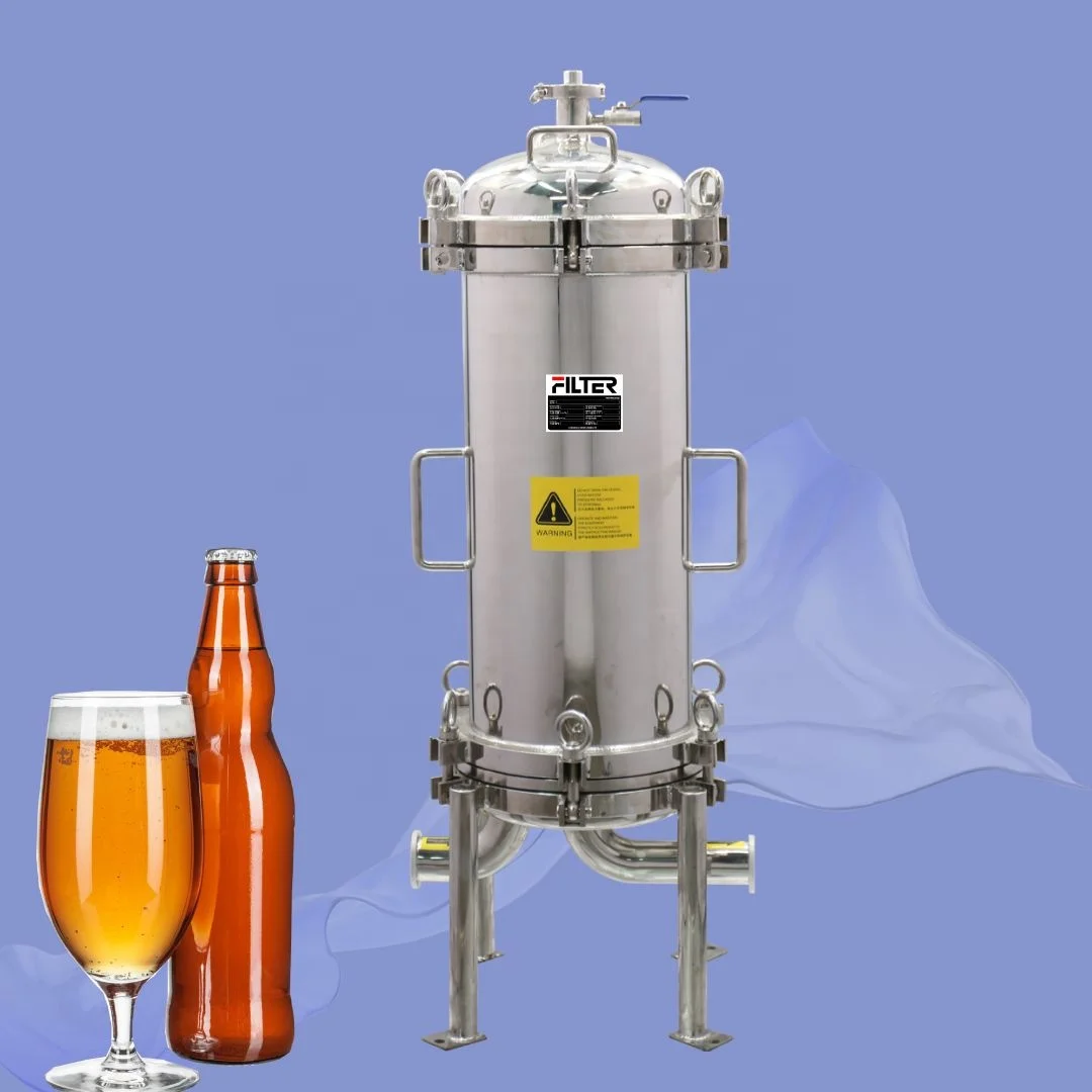 100% Integrity Tested Beer Micro Hop Filter Alcohol Machine Stainless Steel Filtration Equipment Housing