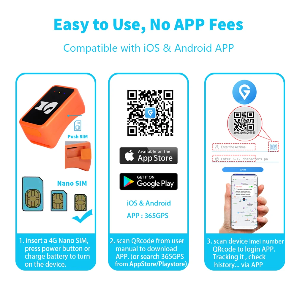 Mini Size Light Weight G68P 4G GPS Tracker For Cat Pet Real Time Tracking Activity Monitoring With Free Mobile APP+Pet Collar