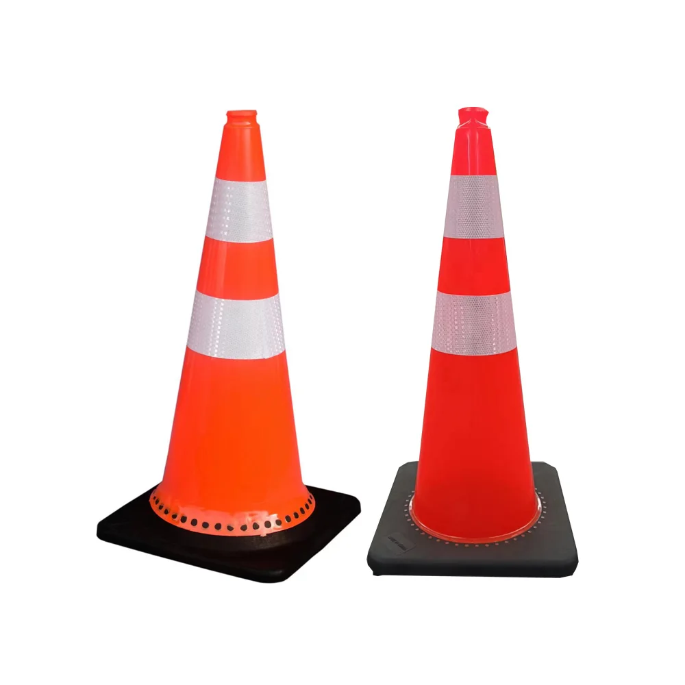 China Factory Traffic Flexible 750mm  29.5inch Reflective Road Construction Block Warning PVC Safety Cone