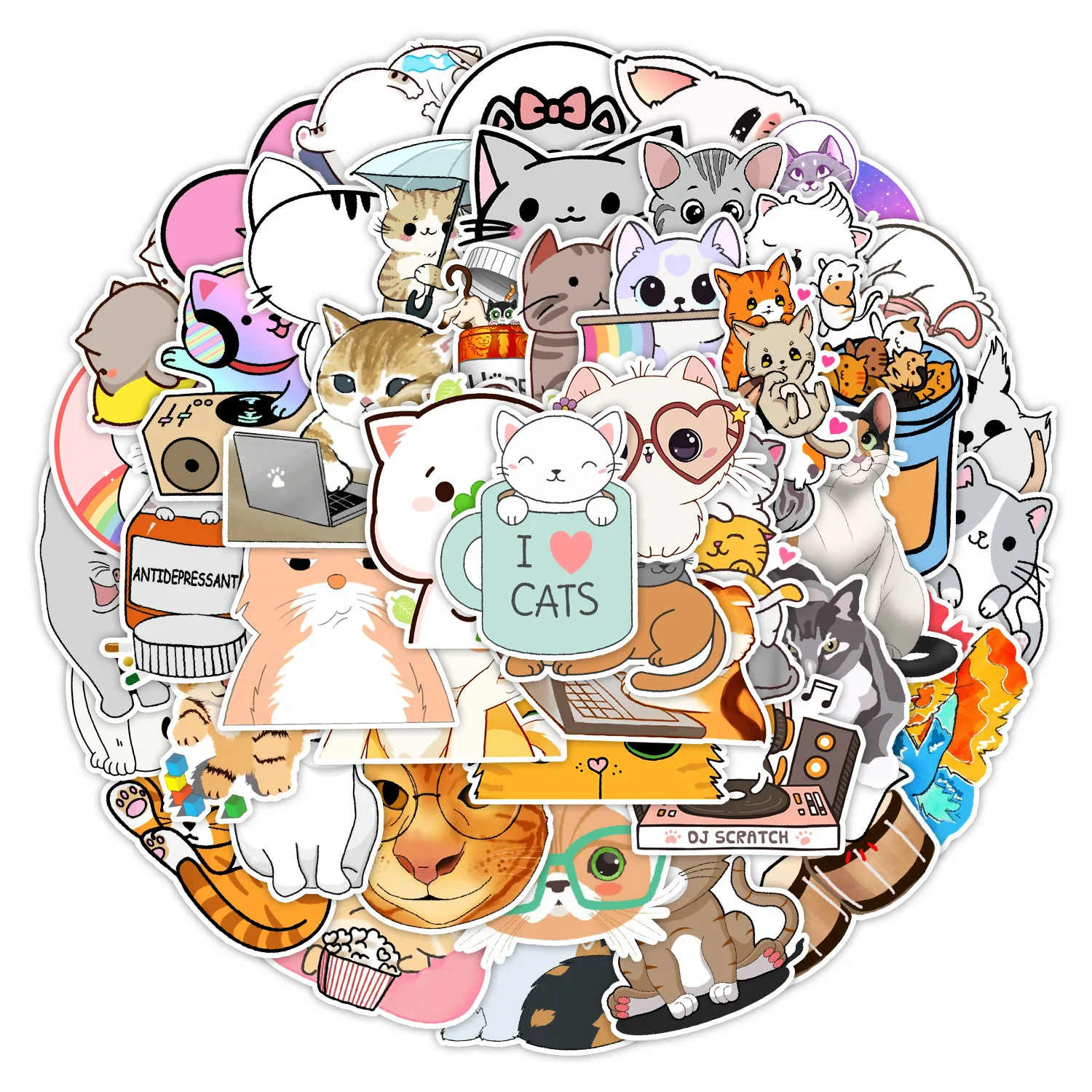 High Quality 50pcs Animal Image Sticker Children Perfect Binding Reusable Sticker