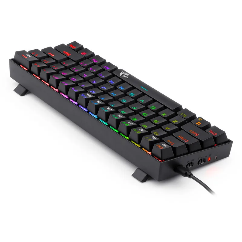 
Cheap Price OEM USB 87 Keys Mini Wired RGB LED Mechanical Gaming Keyboard For Gamer Desktop PC Computer 