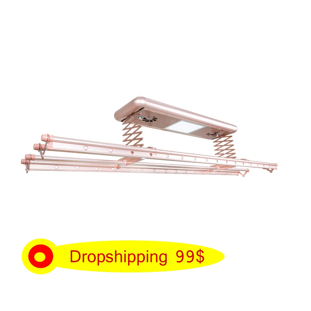 110v Ceiling Mounted Foldable Electric Lifting Automatic Clothes Dryer