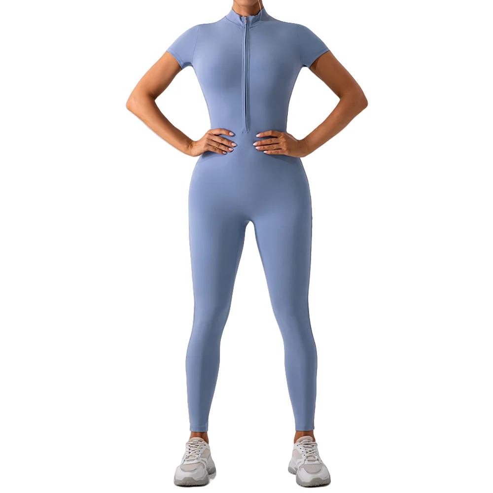 Professional quality guarantee Ultimate Comfort and Style Half Zipper Yoga Rompers and Seamless Fitness Bodysuits