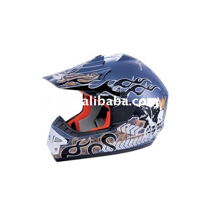 Fashion new product custom flame printing off-road motorcycle safety helmet