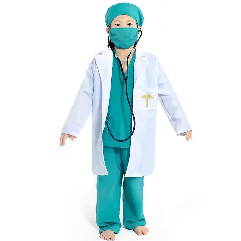 2023 Theme Party Masquerade Show Professional child nurse costume sets role play children halloween doctor costumes for kids