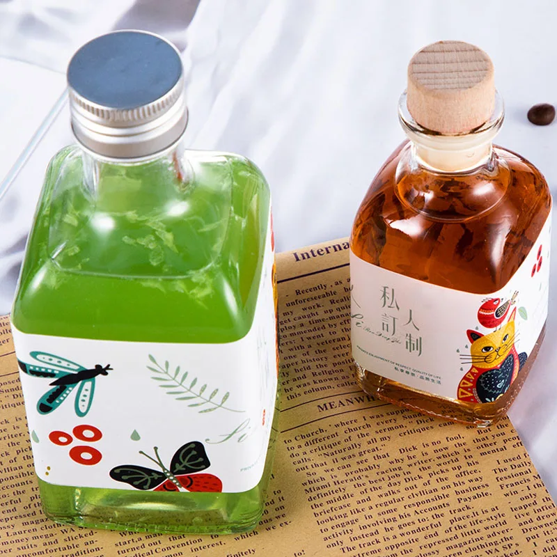 Purchase Empty Fancy Square 500ml 375ml 300ml Liquor Liqueur Whisky Whiskey Rum Alcohol Resealable Glass Bottle
