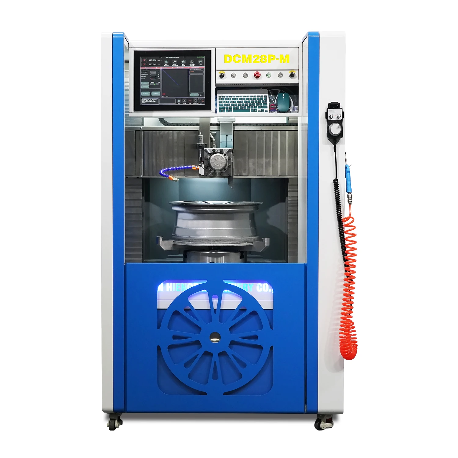 DCM28P-M Factory diamond cutting alloy wheel aluminum rim wheel cnc lathe repair machine for alloy wheels