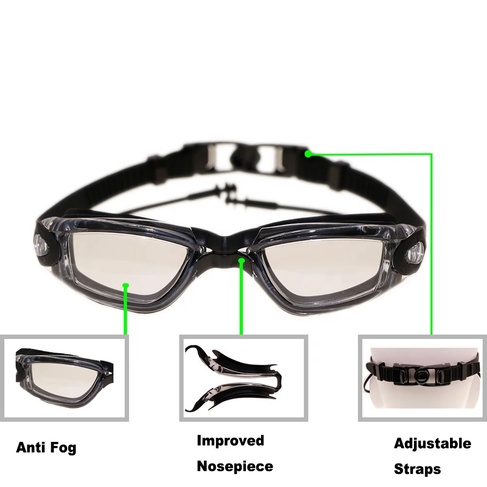 Best Price  Swimming Goggles  Silicone Swim Goggles Anti Fog Anti UV