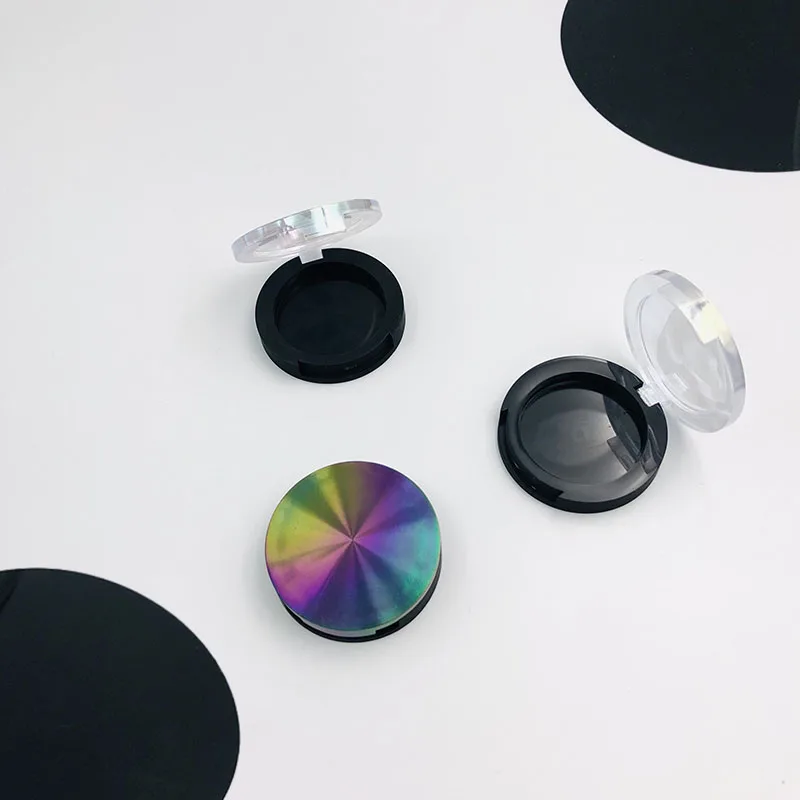 Empty Eyeshadow Palette Single Clear Shading Highlighter Blusher Plastic Packaging Box Round eyeshadow Case