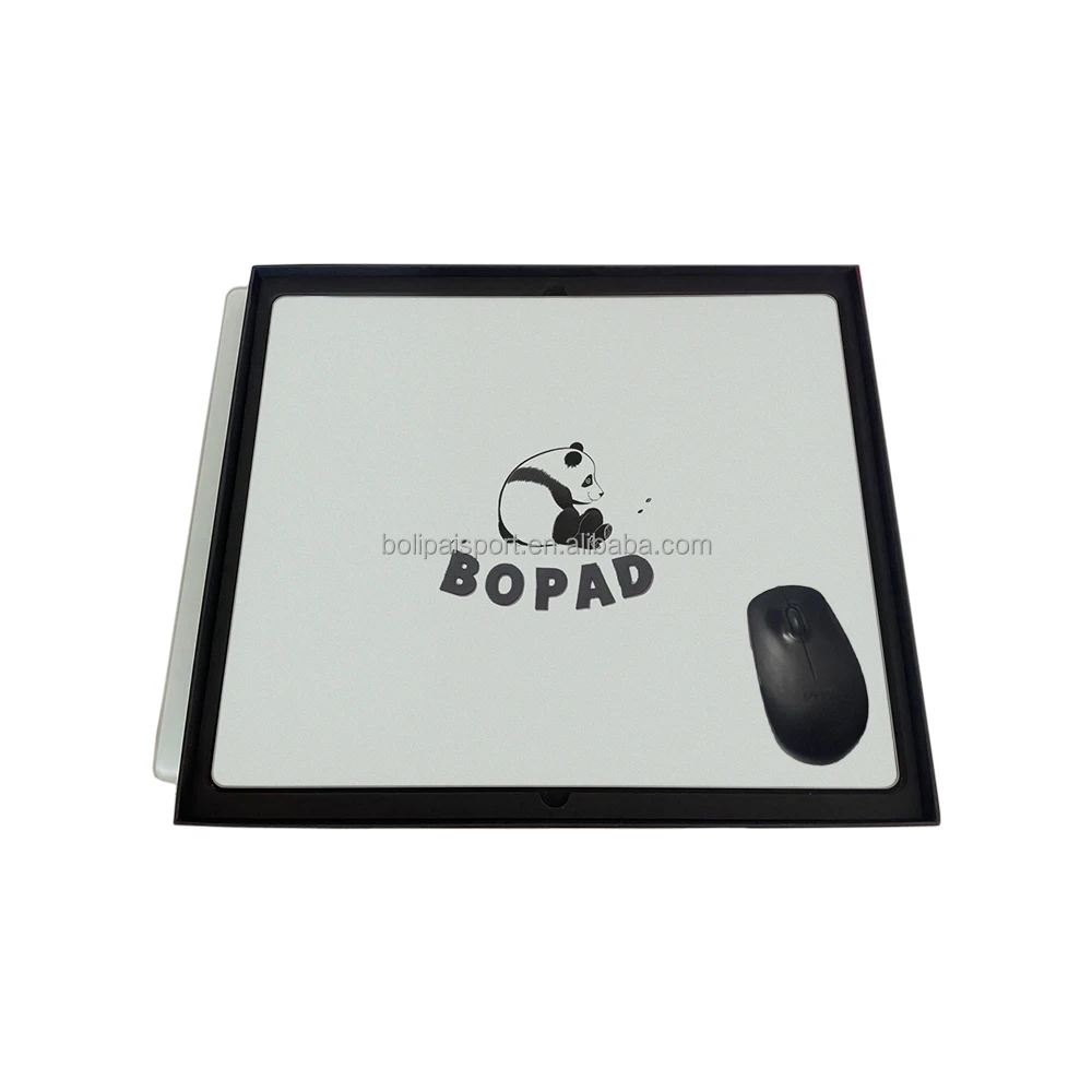 2023 popular best quality keyboard glass gaming mousepad glass mouse mat for gamer