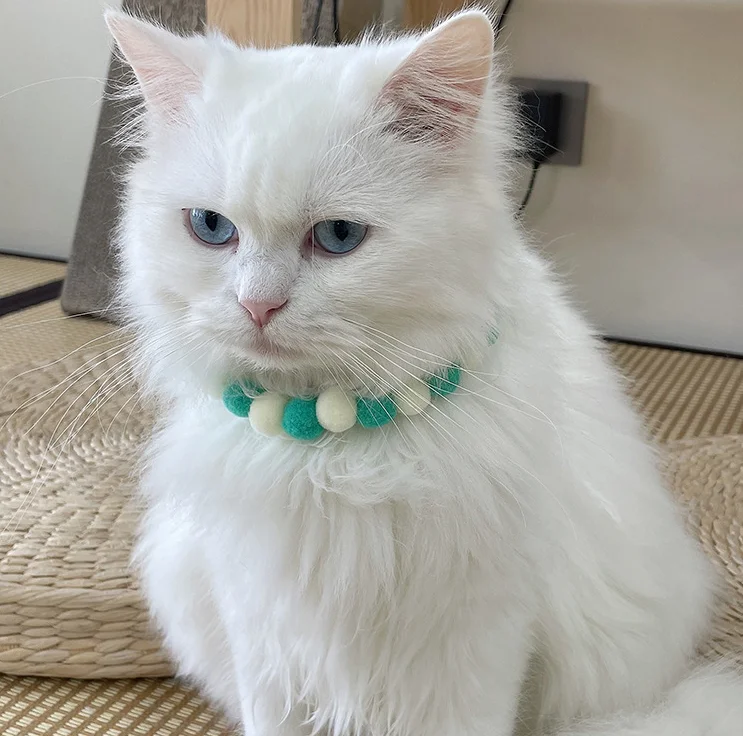 Ошейник для собак и кошек милый ошейник домашних питомцев с помпоном регулируемый животных кошек.