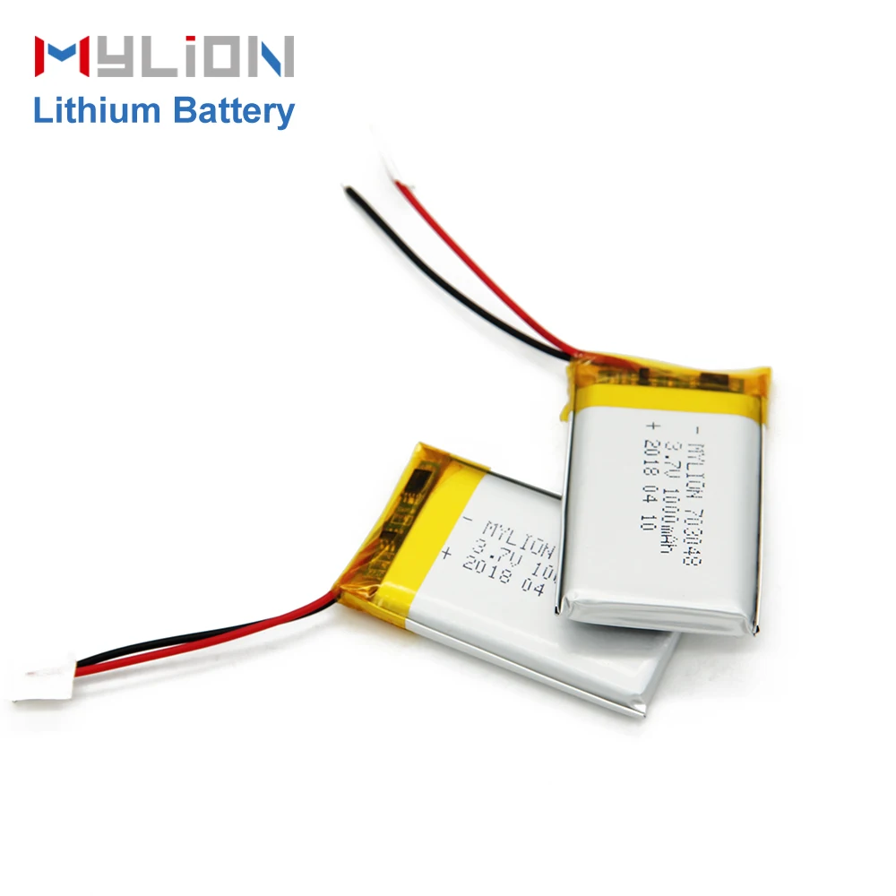 Индивидуальные литиевые полимерные батареи Mylion 3.7V1000mAh перезаряжаемые 3 7 вольт