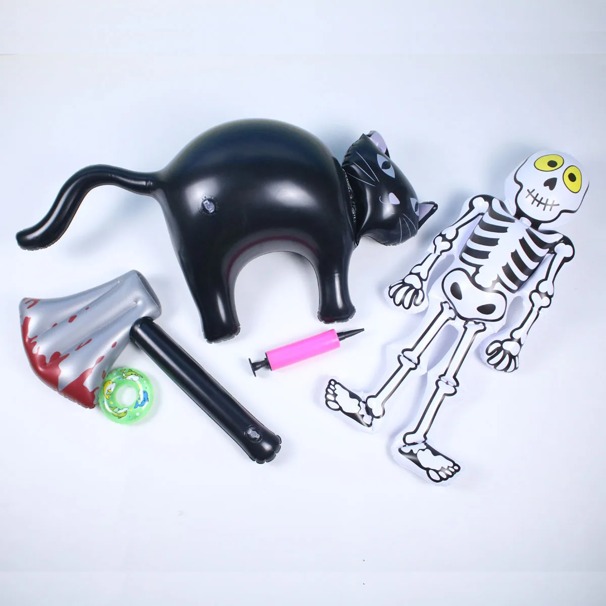 Inflatable Halloween Decorations Costume Props Inflated Pumpkin Alien Skeleton Ghost for Party Garden Outdoor Ornaments