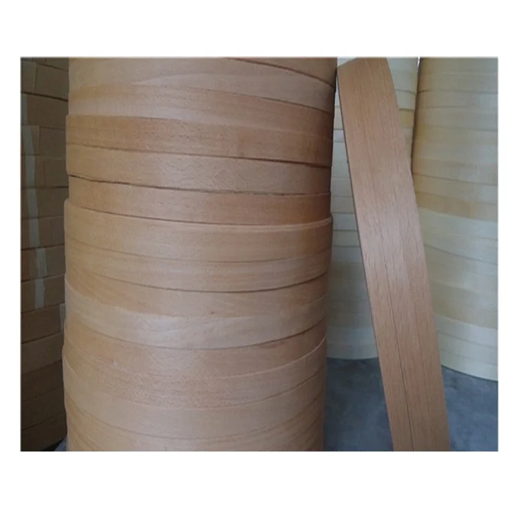 Custom PVC Natural Edge strip wood Veneer Tape And UV Edge Banding Veneer rolls