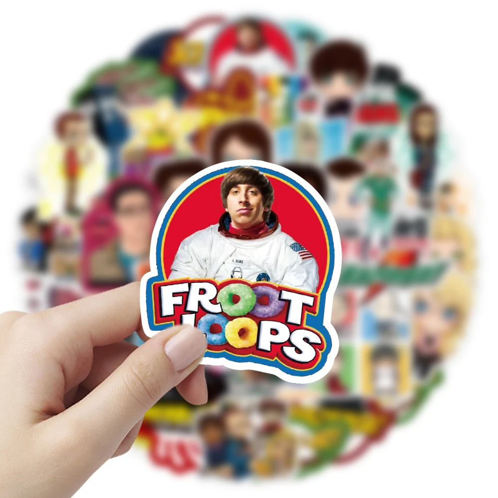 50pcs The Big Bang Theory Stickers Waterproof Skateboard Motorcycle Guitar Luggage Laptop Bicycle decals Sticker Toys