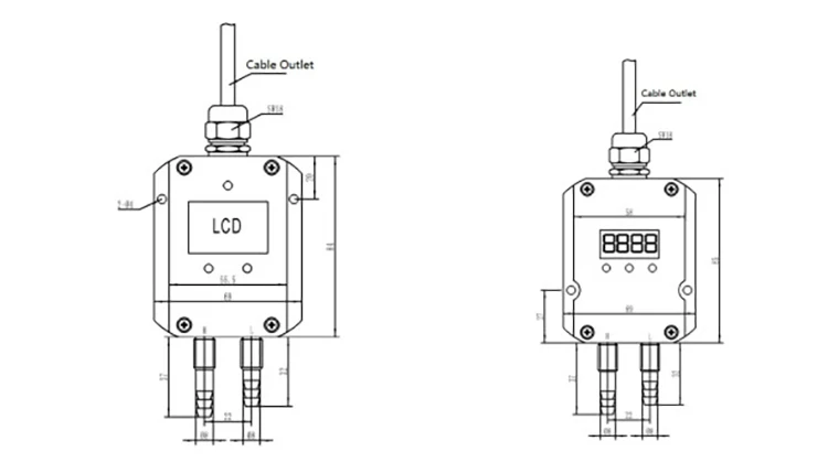 SPT311 Air Differential Pressure Transmitter Field Display Micro Pressure Measuring Instrument