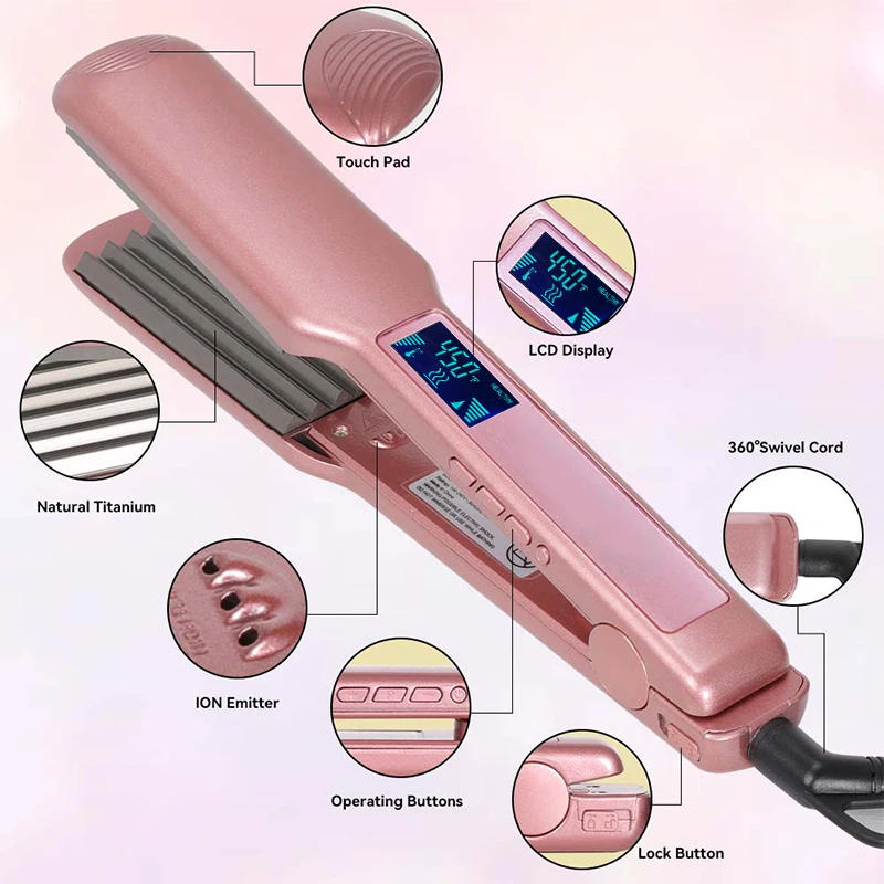 New Arrival Wholesale Hair Crimper Hair Iron Hair Straightener Fluffy Small Waves Crimping Volumizer Styling Tools