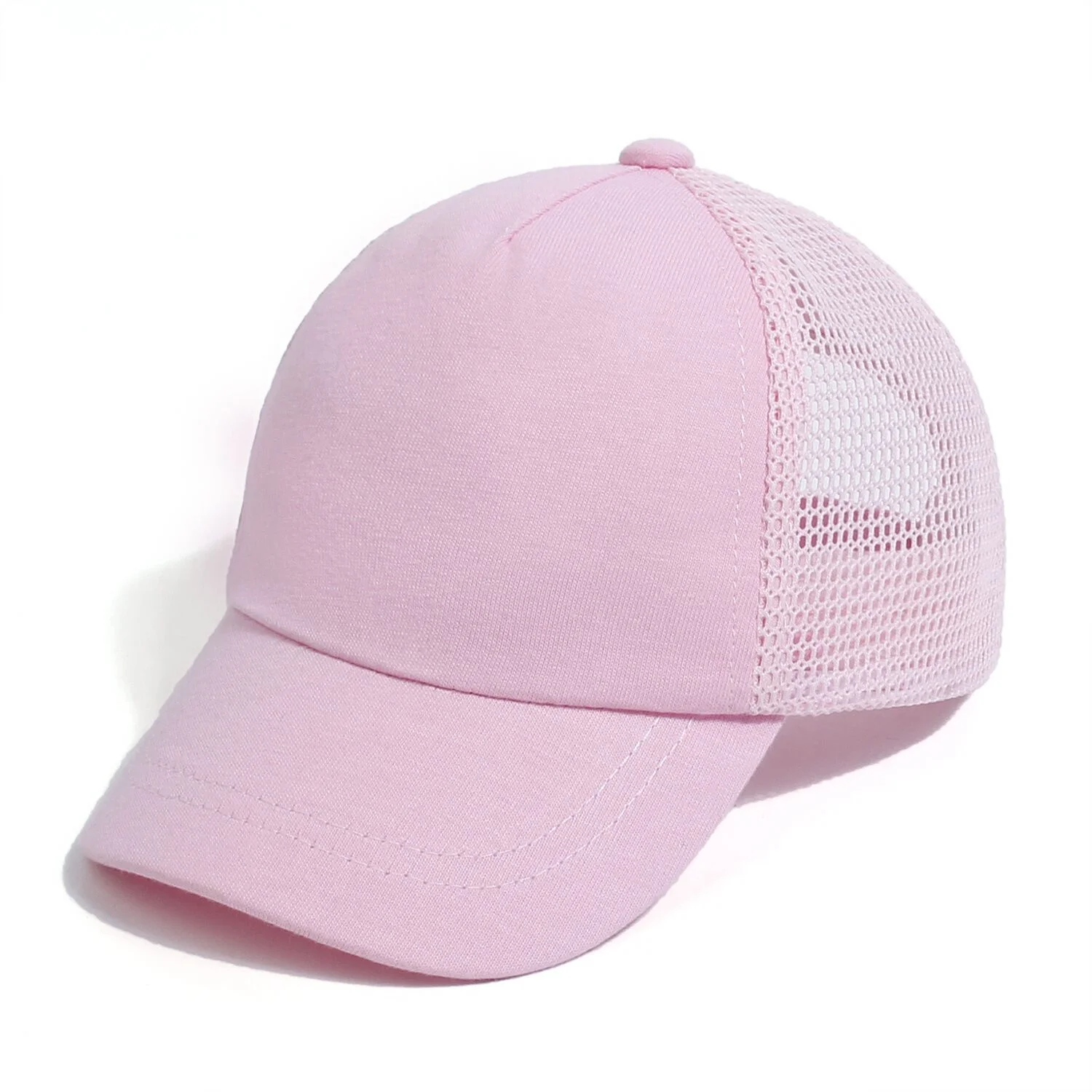 Summer Mesh Toddler Baseball Cap Unisex Cotton Baby Sun Hat Solid Color hat Kids boy Girl Age 0-8t