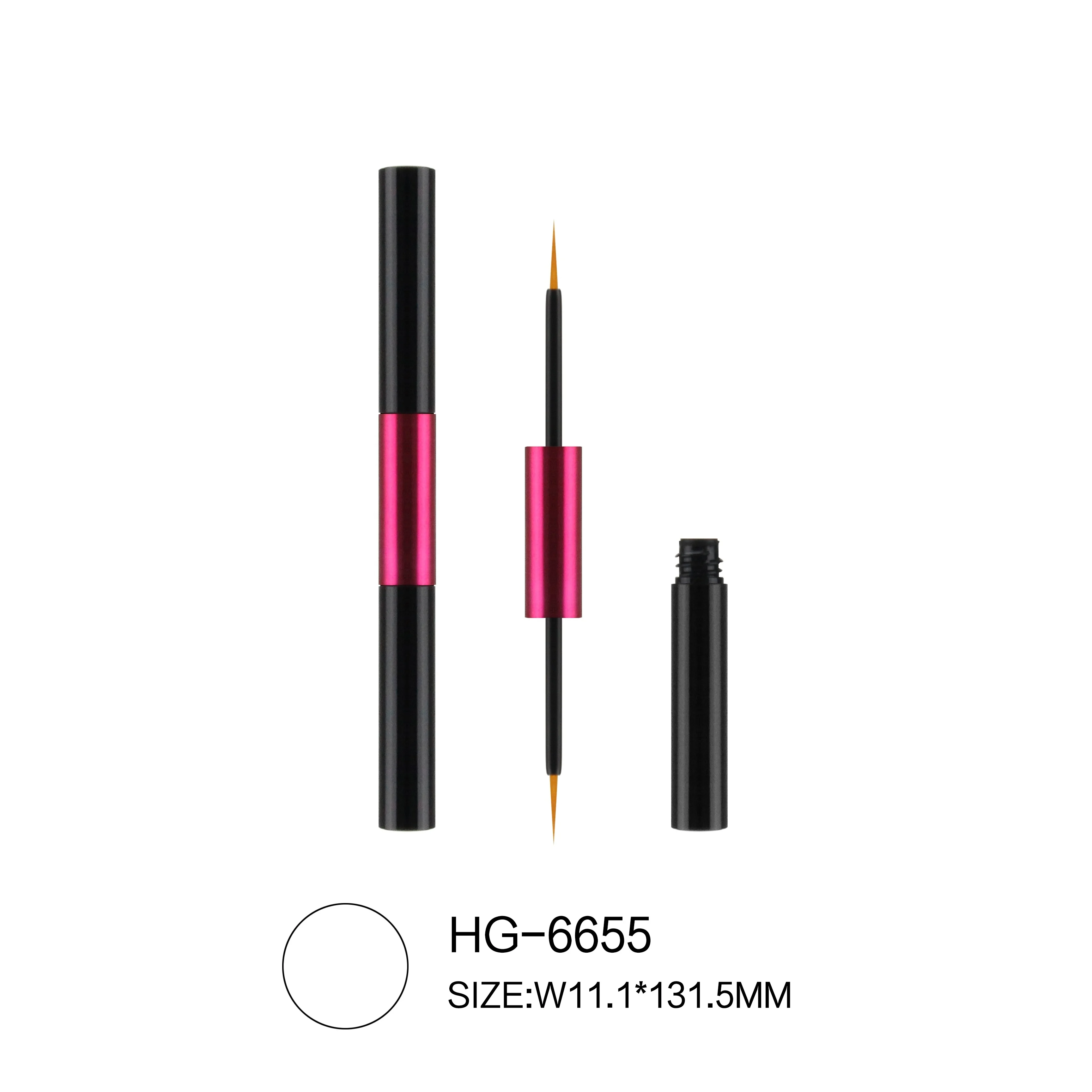 Double end cosmetic packaging slim empty liquid eyeliner tube eyelash mascara bottle