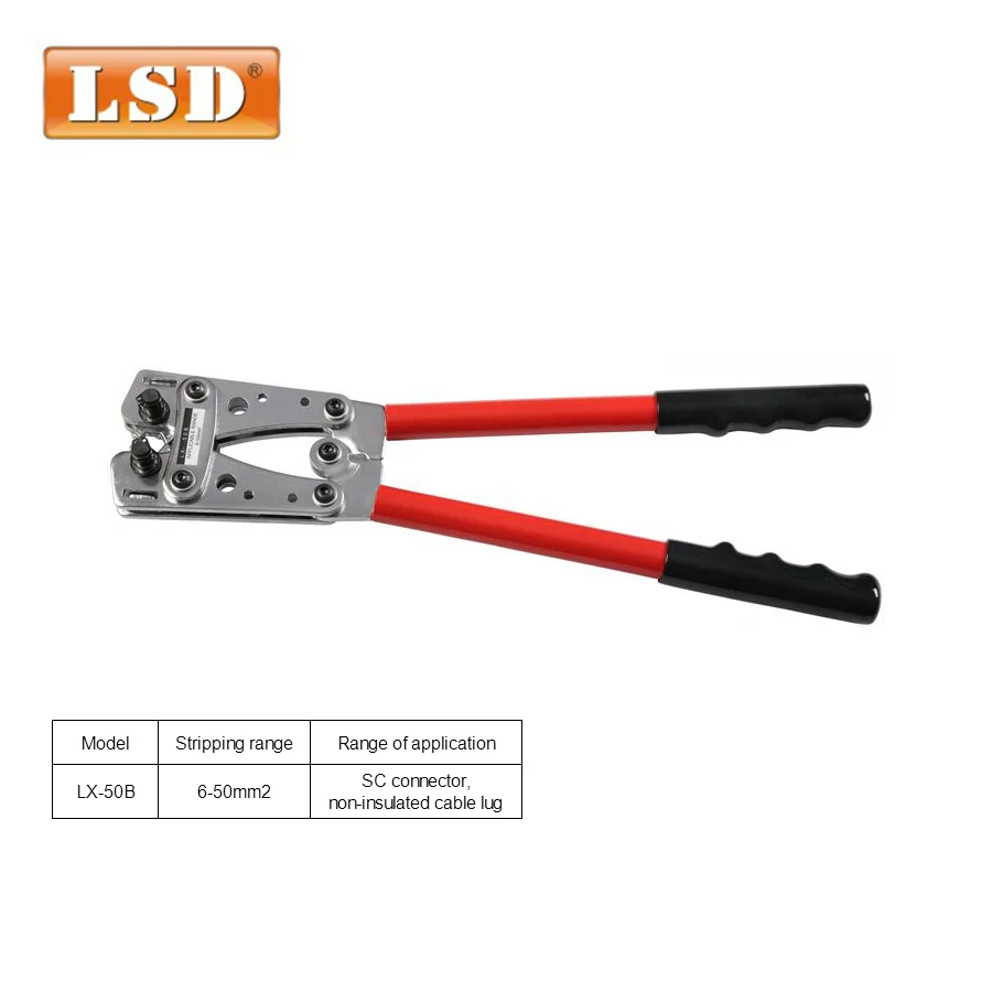 Copper Tube Terminal Crimping Tool,heavy Duty Cable Lug Crimping Tools 6-50mm2 LX-50B