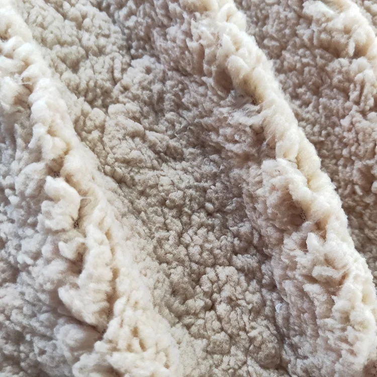 Super soft solid color polyester faux fur sherpa fleece fabric for blanket hoodies