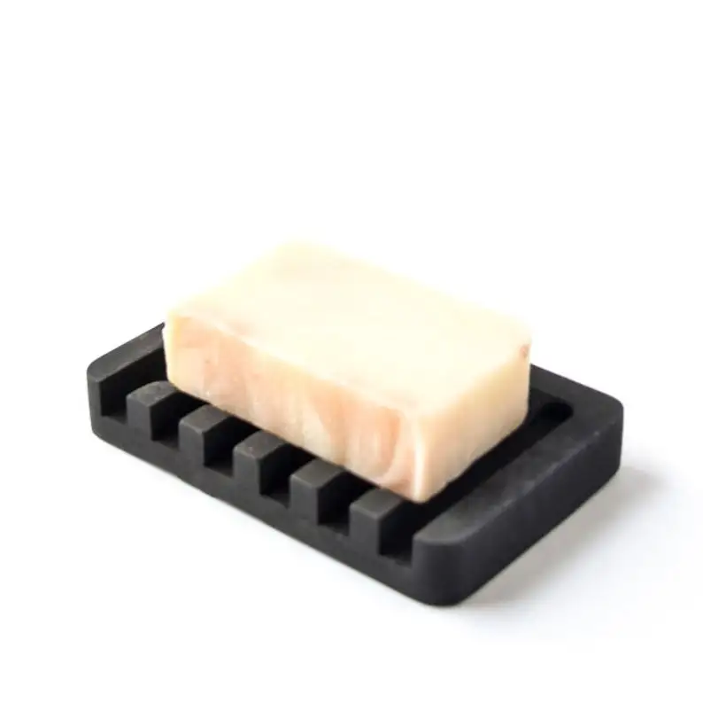 Minimalist Modern Shower Concrete Soap Dish Tray Draining Soap Holder Bathroom Accessories