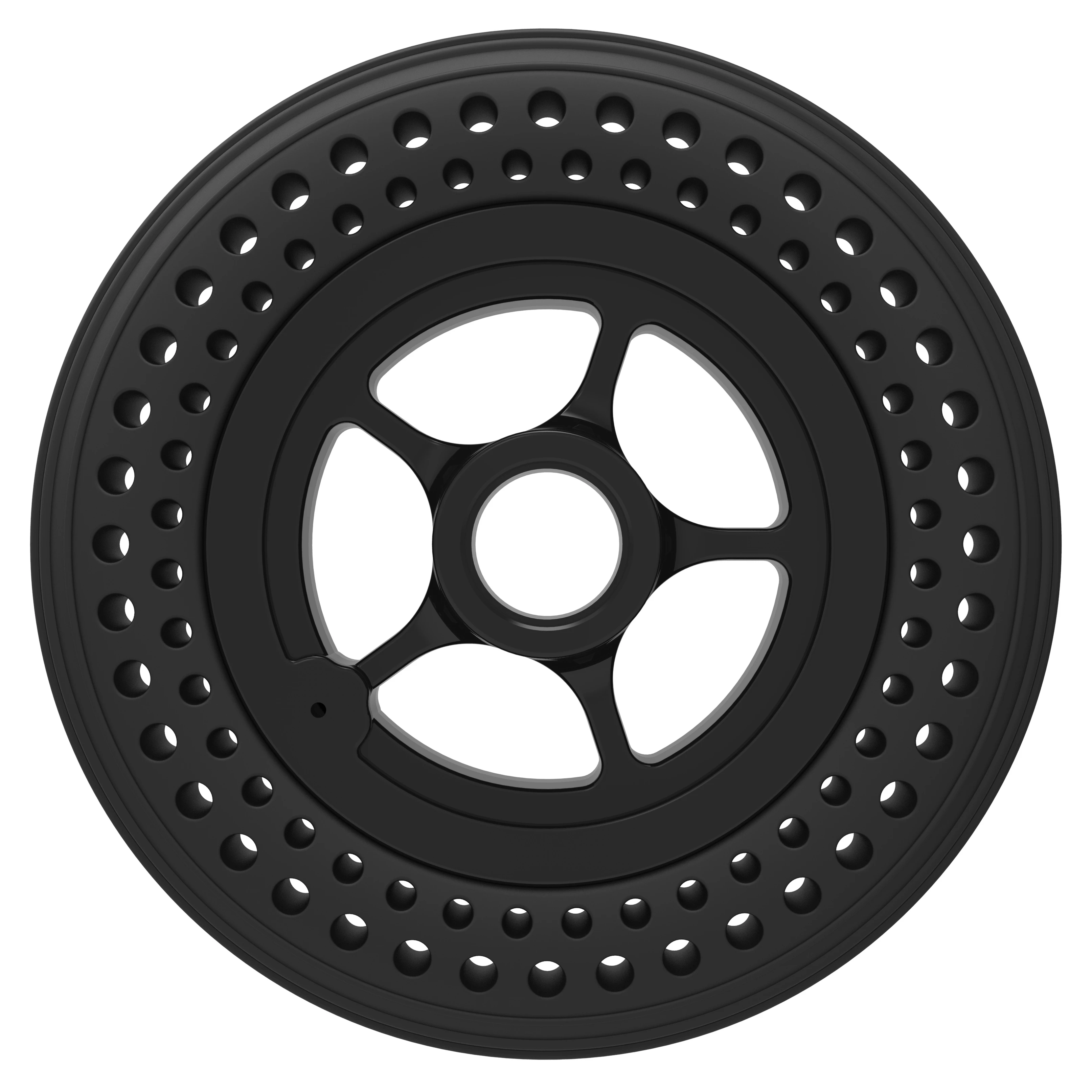 Nedong 6 inches 6x1.4 wheel set wheelchair solid rubber TPE tires airless wheels high quality