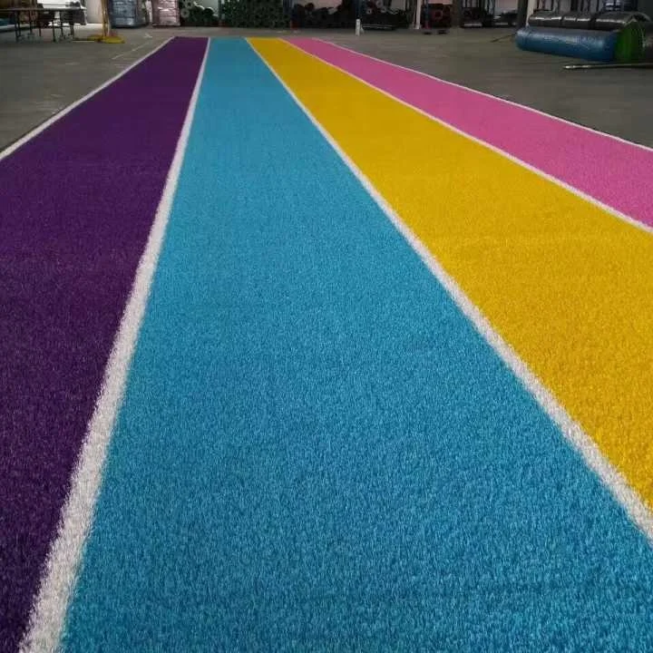 Tennis Field Artificial Grass Ski Multi Sports rainbow Colorful Synthetic Lawn