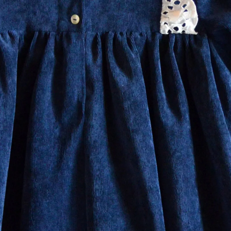 Retro Velvet Lace Froks Cheap Loose Casual European Vintage Children Fabrics For Girls Dresses