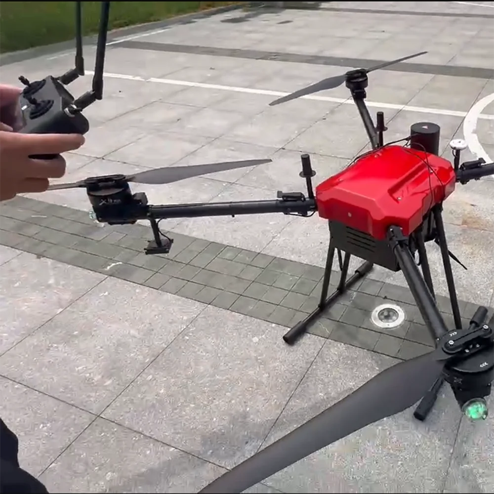 Helicopter Drone With 3axis gimbal 4k camera GPS RTK positioning Megaphone Module 10km heavy for delivery duty Drone