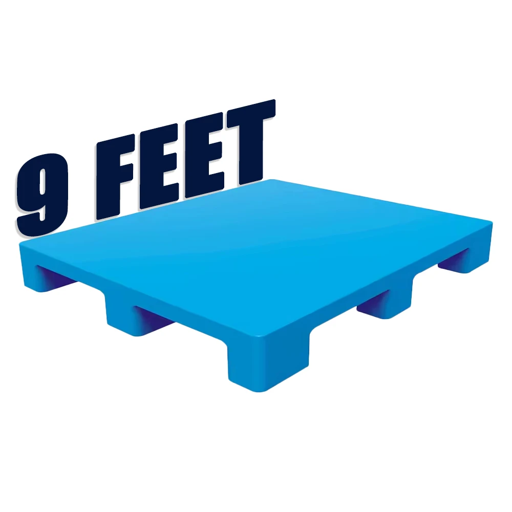 Cheap Light Duty 9 Feet Plastic Pallet Industrial Warehouse Rack Flat Top Plastic Pallet