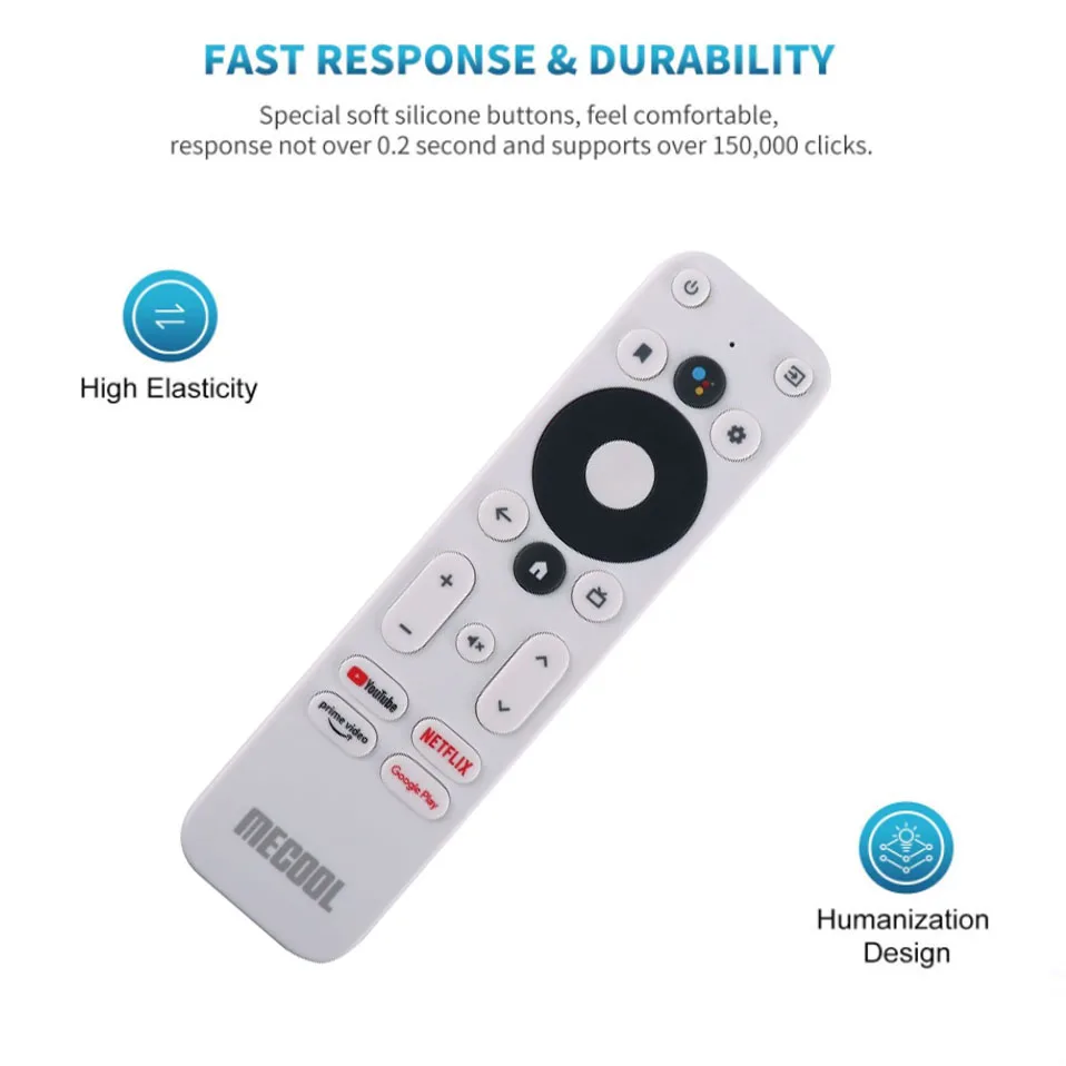 New Replacement Remote Control for Android TV Box Mecool KM2 22-key Bluetooth Voice Control