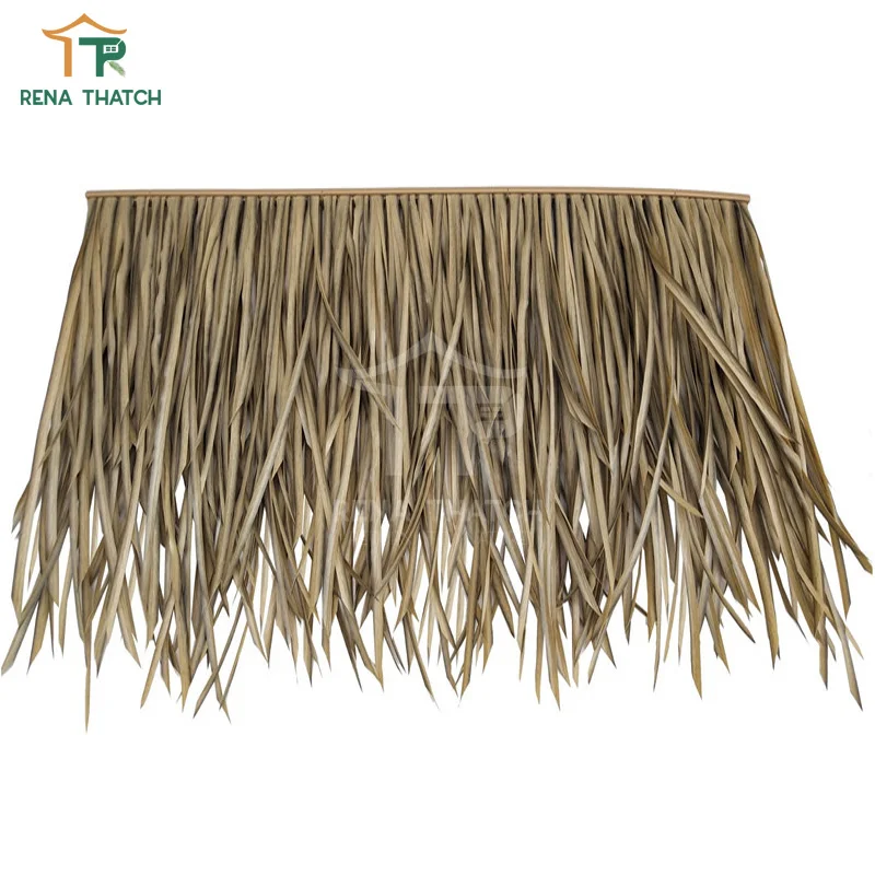 Popular durable outdoor fire resistant artificial thatch straw synthetic straw artificial roof thatch plastic palm roof