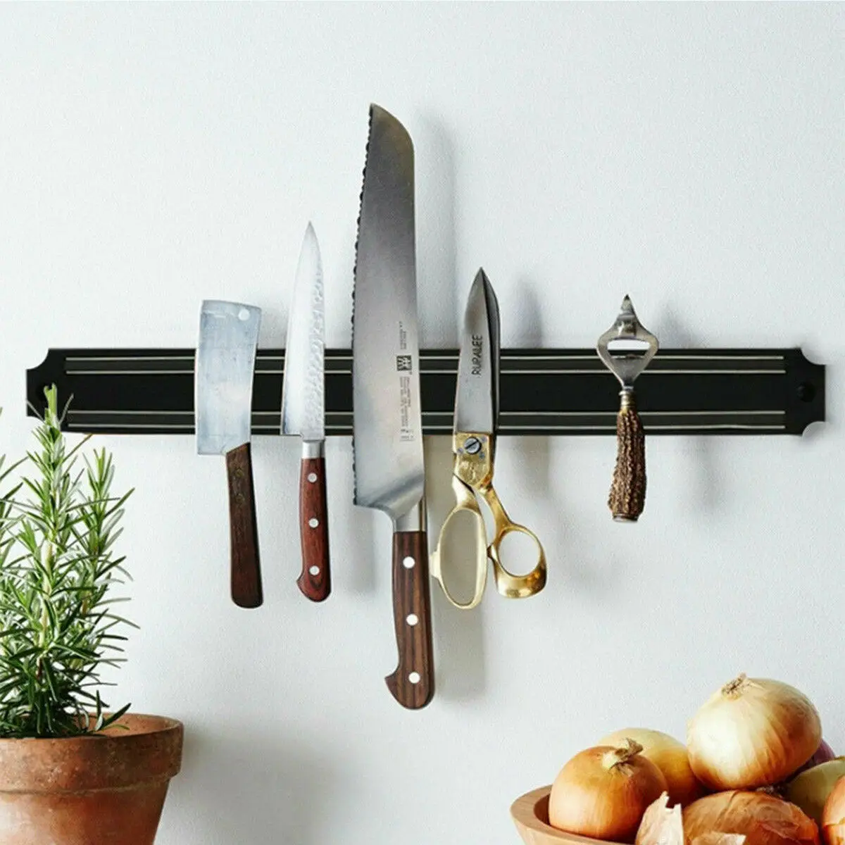 OEM 8/12/15/22 Inch Magnetic Knife Strip Plastic Magnetic Knife rack magnetic knife holder for wall
