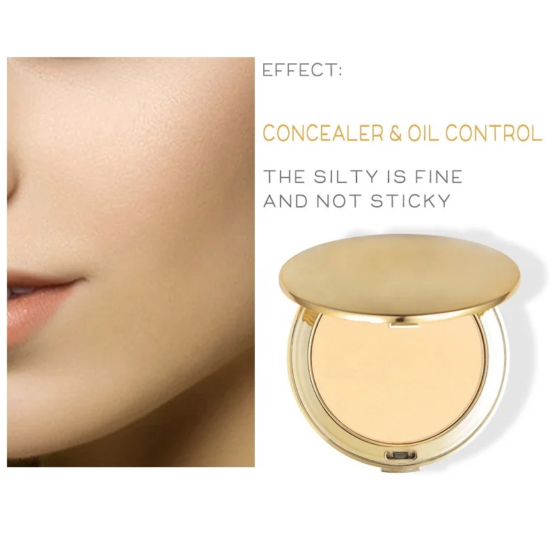 High Quality Gold Compact Powder Metal Compact Powder Full Coverage Compact Powder Private Label