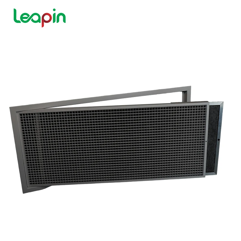 Hinged Door Eggcrate Type Air Return Grille with Removable Filter for Ventilation