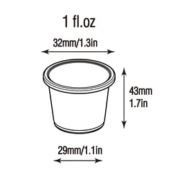 1 oz 2 oz Manufacturer Plastic Sauce Cup With Lid Jello Shot Cup
