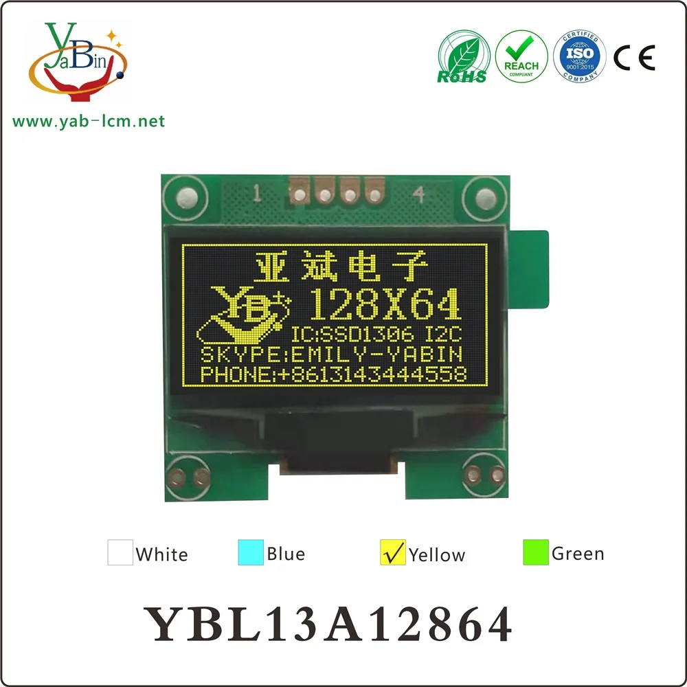 1.3 inch 128X64 With I2C Interface Small Oled Lcd Display