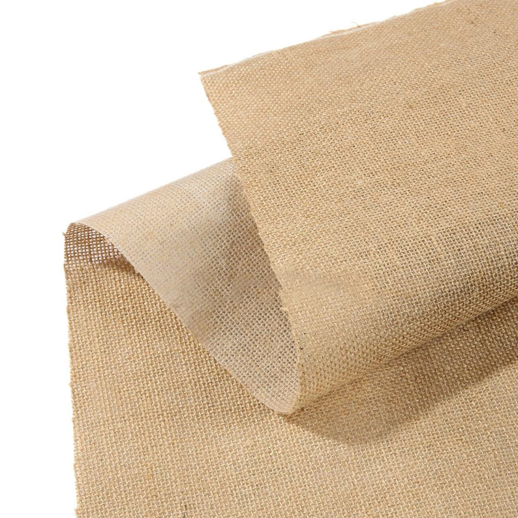 100% Natural Jute Fabric with PE coated Burlap Fabric Waterproof for bag Decoration