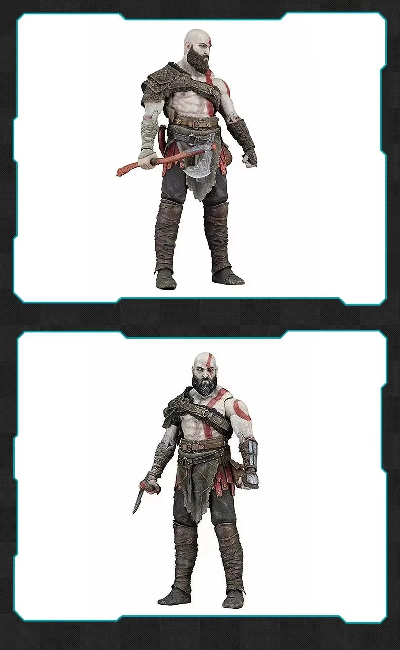 NECA God of War Kratos Action Figure Collection Model Toy Action Figures Doll Kratos Box Desktop decoration